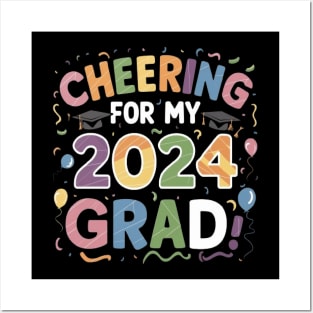 Cheering for My 2024 Grad Funny Graduation shirt Posters and Art